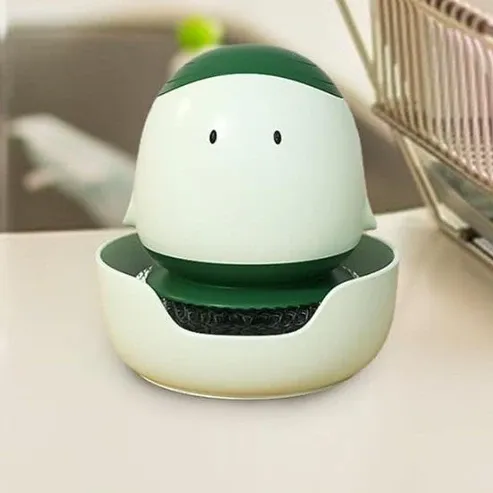 Palm Scrub Brush, Kitchen Dish Dispensing Brush